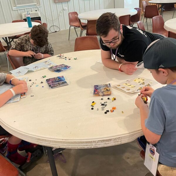 campers playing board games